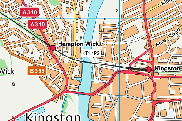 KT1 1PS map - OS VectorMap District (Ordnance Survey) KT1 1PS map - OS VectorMap District (Ordnance Survey)