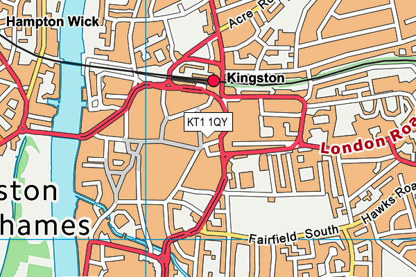 KT1 1QY map - OS VectorMap District (Ordnance Survey) KT1 1QY map - OS VectorMap District (Ordnance Survey)