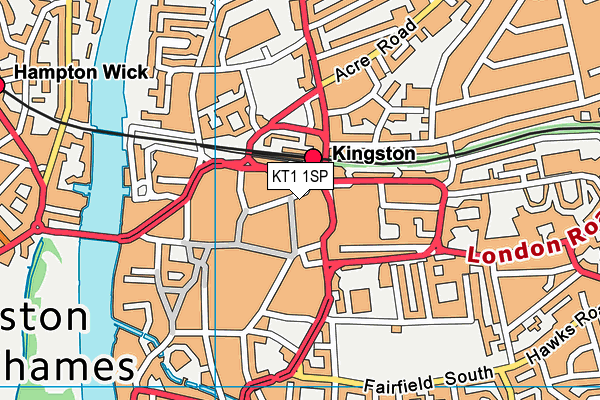 KT1 1SP map - OS VectorMap District (Ordnance Survey) KT1 1SP map - OS VectorMap District (Ordnance Survey)