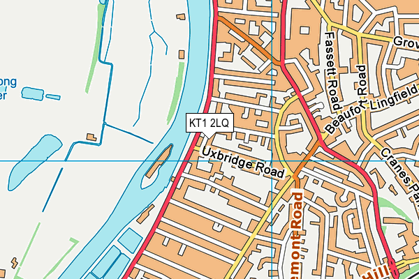 KT1 2LQ map - OS VectorMap District (Ordnance Survey) KT1 2LQ map - OS VectorMap District (Ordnance Survey)