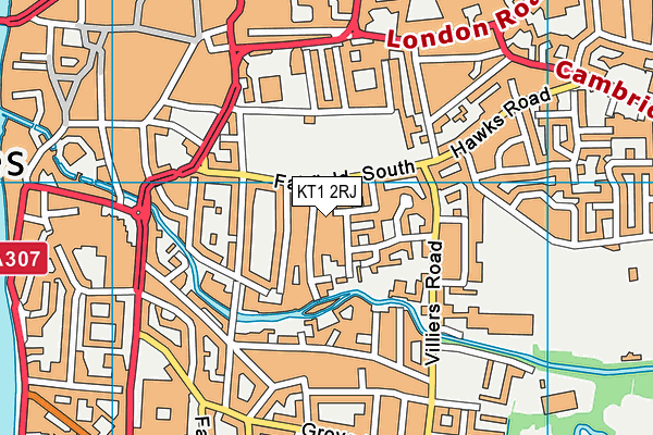 KT1 2RJ map - OS VectorMap District (Ordnance Survey) KT1 2RJ map - OS VectorMap District (Ordnance Survey)