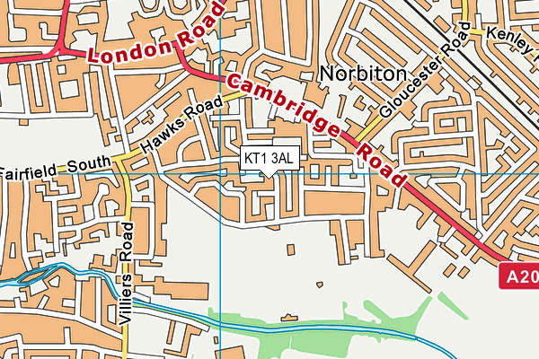 KT1 3AL map - OS VectorMap District (Ordnance Survey) KT1 3AL map - OS VectorMap District (Ordnance Survey)
