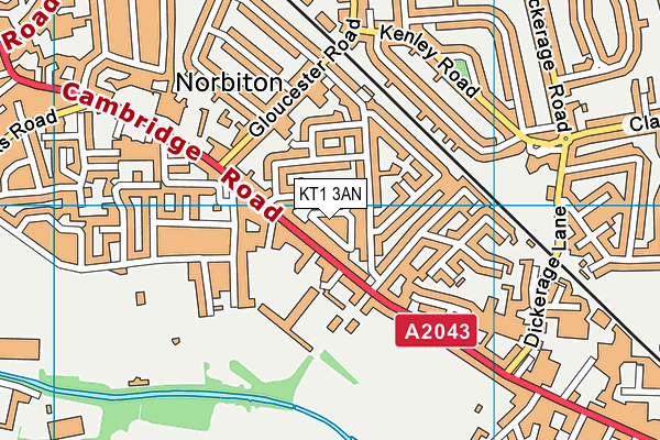 KT1 3AN map - OS VectorMap District (Ordnance Survey) KT1 3AN map - OS VectorMap District (Ordnance Survey)