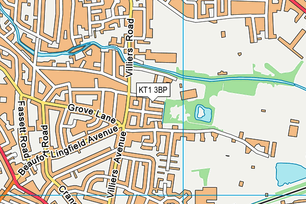 KT1 3BP map - OS VectorMap District (Ordnance Survey) KT1 3BP map - OS VectorMap District (Ordnance Survey)
