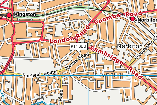 KT1 3DU map - OS VectorMap District (Ordnance Survey) KT1 3DU map - OS VectorMap District (Ordnance Survey)