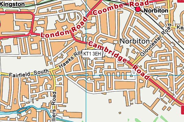 KT1 3EH map - OS VectorMap District (Ordnance Survey) KT1 3EH map - OS VectorMap District (Ordnance Survey)