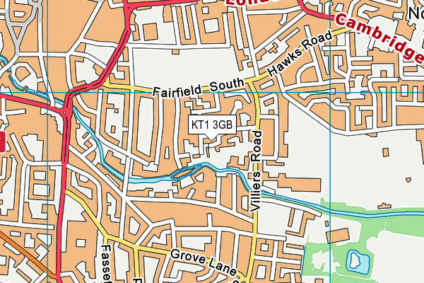 KT1 3GB map - OS VectorMap District (Ordnance Survey) KT1 3GB map - OS VectorMap District (Ordnance Survey)