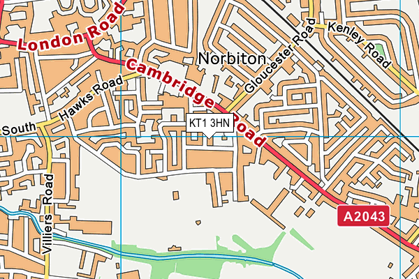 KT1 3HN map - OS VectorMap District (Ordnance Survey) KT1 3HN map - OS VectorMap District (Ordnance Survey)