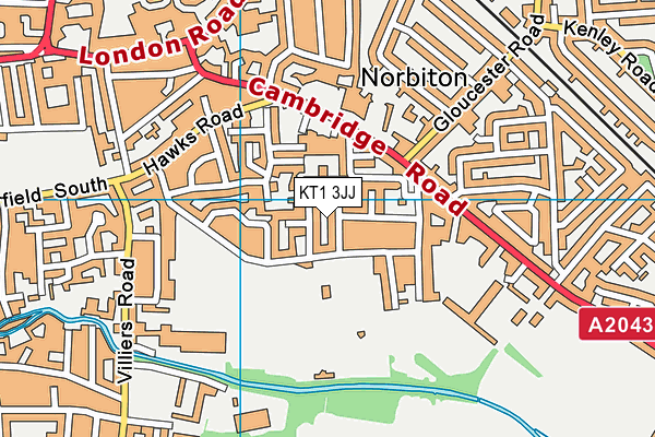 KT1 3JJ map - OS VectorMap District (Ordnance Survey) KT1 3JJ map - OS VectorMap District (Ordnance Survey)