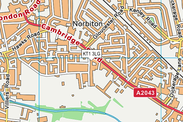 KT1 3LG map - OS VectorMap District (Ordnance Survey) KT1 3LG map - OS VectorMap District (Ordnance Survey)