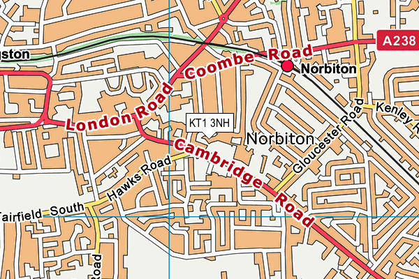 KT1 3NH map - OS VectorMap District (Ordnance Survey) KT1 3NH map - OS VectorMap District (Ordnance Survey)