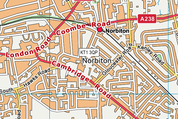 KT1 3QP map - OS VectorMap District (Ordnance Survey) KT1 3QP map - OS VectorMap District (Ordnance Survey)