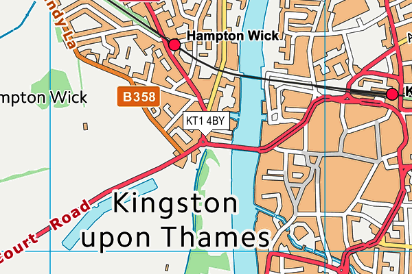 KT1 4BY map - OS VectorMap District (Ordnance Survey) KT1 4BY map - OS VectorMap District (Ordnance Survey)