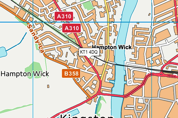 KT1 4DQ map - OS VectorMap District (Ordnance Survey) KT1 4DQ map - OS VectorMap District (Ordnance Survey)