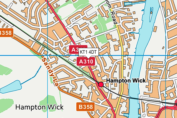 KT1 4DT map - OS VectorMap District (Ordnance Survey) KT1 4DT map - OS VectorMap District (Ordnance Survey)