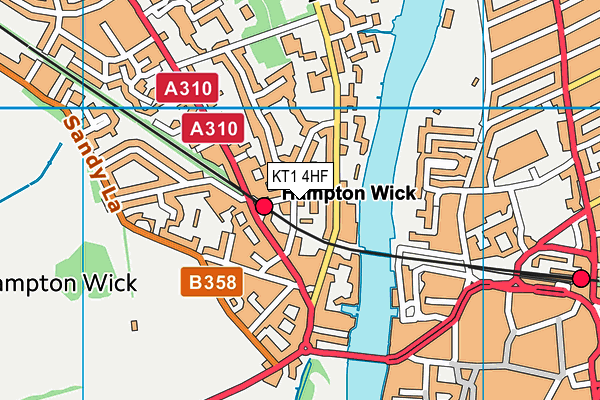 KT1 4HF map - OS VectorMap District (Ordnance Survey) KT1 4HF map - OS VectorMap District (Ordnance Survey)