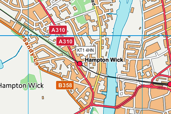 KT1 4HN map - OS VectorMap District (Ordnance Survey) KT1 4HN map - OS VectorMap District (Ordnance Survey)