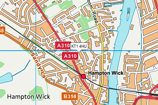 KT1 4HU map - OS VectorMap District (Ordnance Survey) KT1 4HU map - OS VectorMap District (Ordnance Survey)