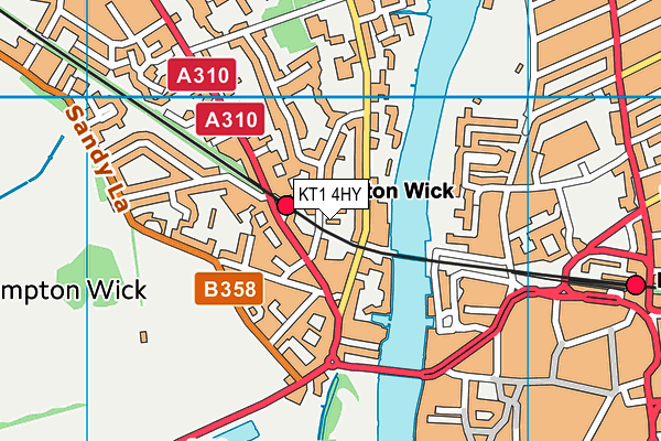 KT1 4HY map - OS VectorMap District (Ordnance Survey) KT1 4HY map - OS VectorMap District (Ordnance Survey)