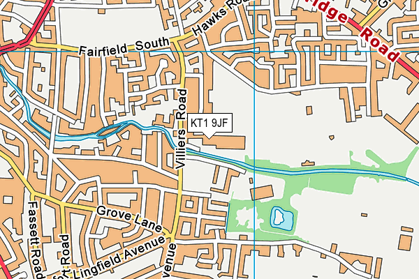 KT1 9JF map - OS VectorMap District (Ordnance Survey) KT1 9JF map - OS VectorMap District (Ordnance Survey)
