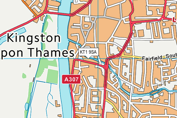 KT1 9SA map - OS VectorMap District (Ordnance Survey) KT1 9SA map - OS VectorMap District (Ordnance Survey)