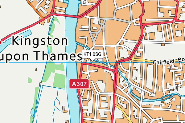 KT1 9SG map - OS VectorMap District (Ordnance Survey) KT1 9SG map - OS VectorMap District (Ordnance Survey)