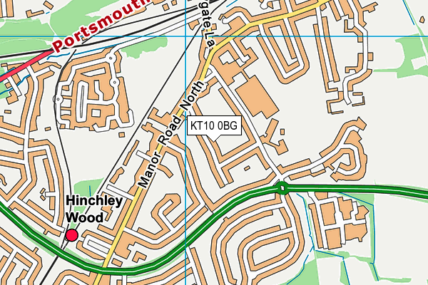 KT10 0BG map - OS VectorMap District (Ordnance Survey) KT10 0BG map - OS VectorMap District (Ordnance Survey)