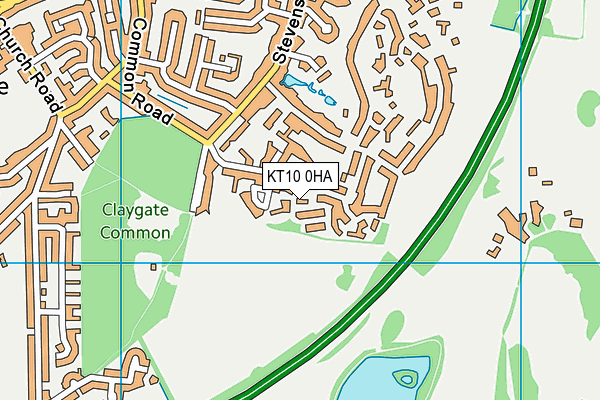 KT10 0HA map - OS VectorMap District (Ordnance Survey) KT10 0HA map - OS VectorMap District (Ordnance Survey)