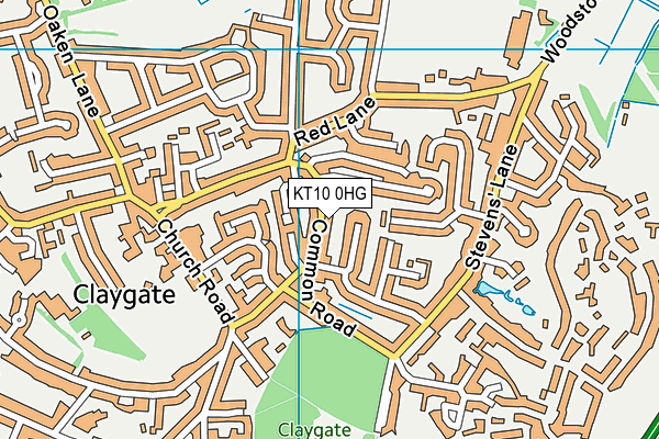 KT10 0HG map - OS VectorMap District (Ordnance Survey) KT10 0HG map - OS VectorMap District (Ordnance Survey)
