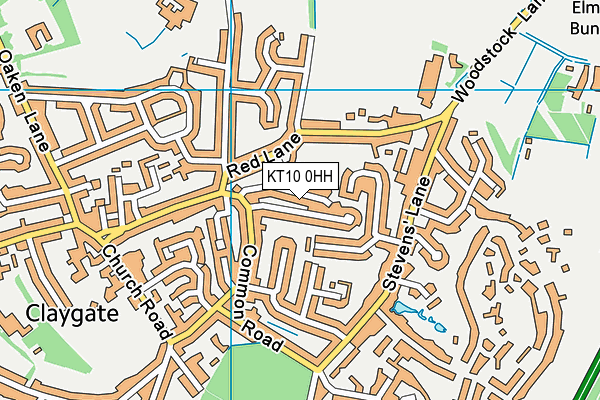 KT10 0HH map - OS VectorMap District (Ordnance Survey) KT10 0HH map - OS VectorMap District (Ordnance Survey)
