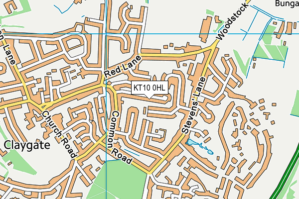KT10 0HL map - OS VectorMap District (Ordnance Survey) KT10 0HL map - OS VectorMap District (Ordnance Survey)