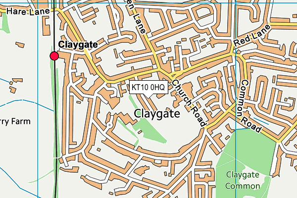 KT10 0HQ map - OS VectorMap District (Ordnance Survey) KT10 0HQ map - OS VectorMap District (Ordnance Survey)