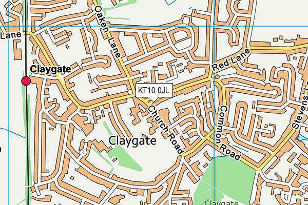 KT10 0JL map - OS VectorMap District (Ordnance Survey) KT10 0JL map - OS VectorMap District (Ordnance Survey)