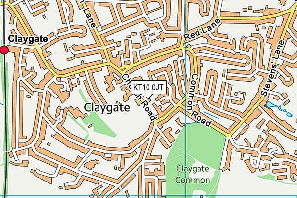 KT10 0JT map - OS VectorMap District (Ordnance Survey) KT10 0JT map - OS VectorMap District (Ordnance Survey)