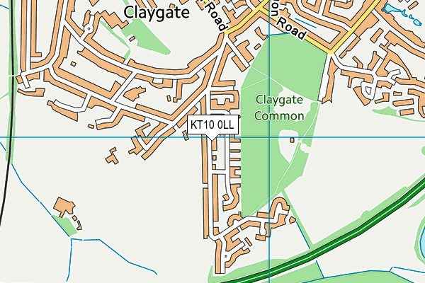 KT10 0LL map - OS VectorMap District (Ordnance Survey) KT10 0LL map - OS VectorMap District (Ordnance Survey)