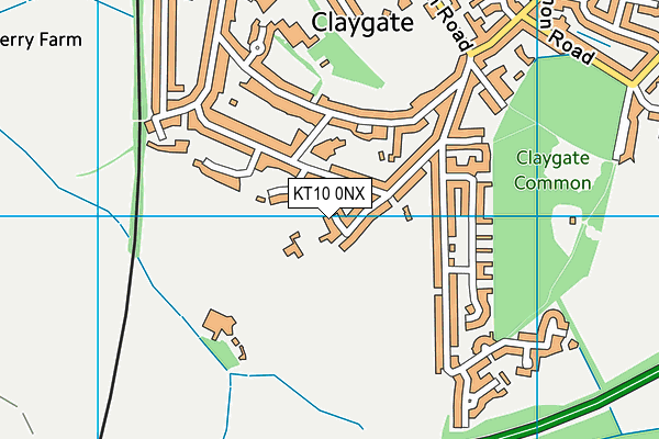 KT10 0NX map - OS VectorMap District (Ordnance Survey) KT10 0NX map - OS VectorMap District (Ordnance Survey)