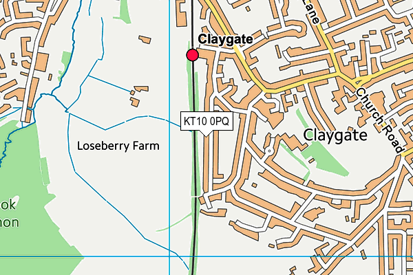 KT10 0PQ map - OS VectorMap District (Ordnance Survey) KT10 0PQ map - OS VectorMap District (Ordnance Survey)