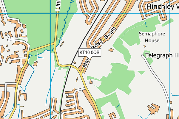 KT10 0QB map - OS VectorMap District (Ordnance Survey) KT10 0QB map - OS VectorMap District (Ordnance Survey)