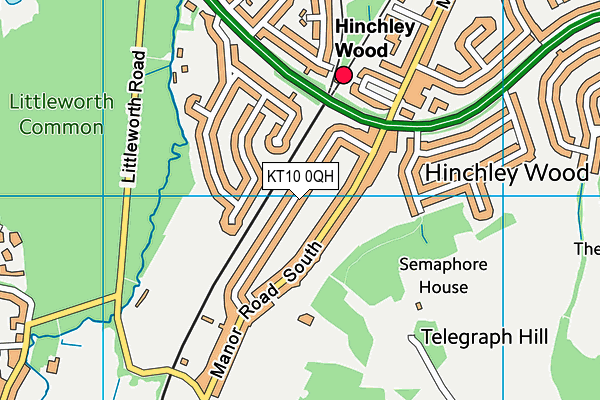 KT10 0QH map - OS VectorMap District (Ordnance Survey) KT10 0QH map - OS VectorMap District (Ordnance Survey)