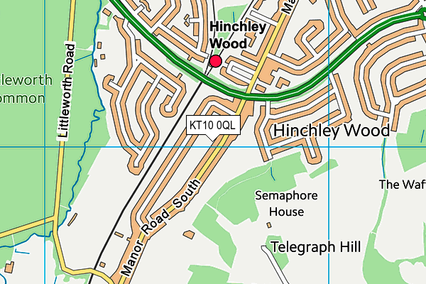 KT10 0QL map - OS VectorMap District (Ordnance Survey) KT10 0QL map - OS VectorMap District (Ordnance Survey)