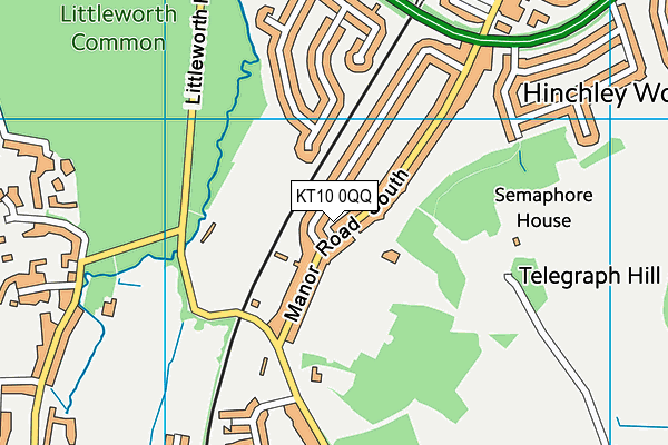 KT10 0QQ map - OS VectorMap District (Ordnance Survey) KT10 0QQ map - OS VectorMap District (Ordnance Survey)
