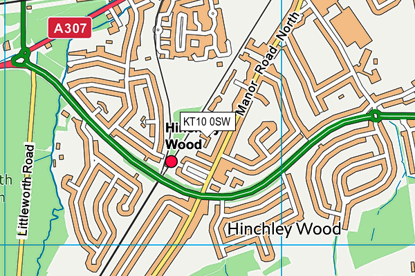 KT10 0SW map - OS VectorMap District (Ordnance Survey) KT10 0SW map - OS VectorMap District (Ordnance Survey)