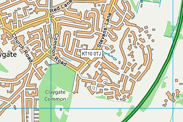 KT10 0TJ map - OS VectorMap District (Ordnance Survey) KT10 0TJ map - OS VectorMap District (Ordnance Survey)