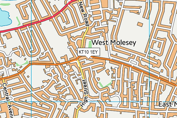 KT10 1EY map - OS VectorMap District (Ordnance Survey) KT10 1EY map - OS VectorMap District (Ordnance Survey)