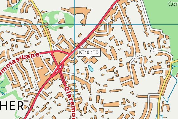 KT10 1TD map - OS VectorMap District (Ordnance Survey) KT10 1TD map - OS VectorMap District (Ordnance Survey)