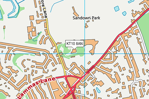 KT10 8AN map - OS VectorMap District (Ordnance Survey) KT10 8AN map - OS VectorMap District (Ordnance Survey)