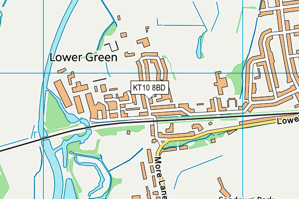 KT10 8BD map - OS VectorMap District (Ordnance Survey) KT10 8BD map - OS VectorMap District (Ordnance Survey)