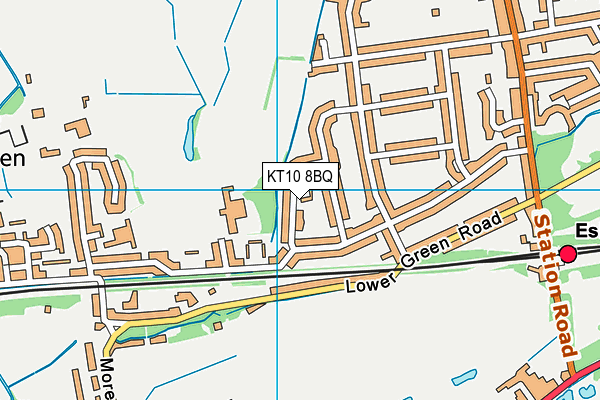 KT10 8BQ map - OS VectorMap District (Ordnance Survey) KT10 8BQ map - OS VectorMap District (Ordnance Survey)