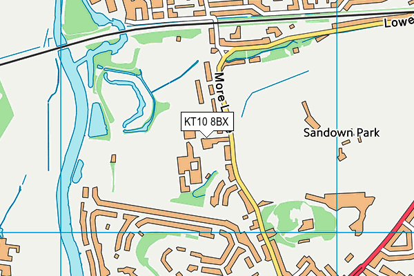 KT10 8BX map - OS VectorMap District (Ordnance Survey) KT10 8BX map - OS VectorMap District (Ordnance Survey)