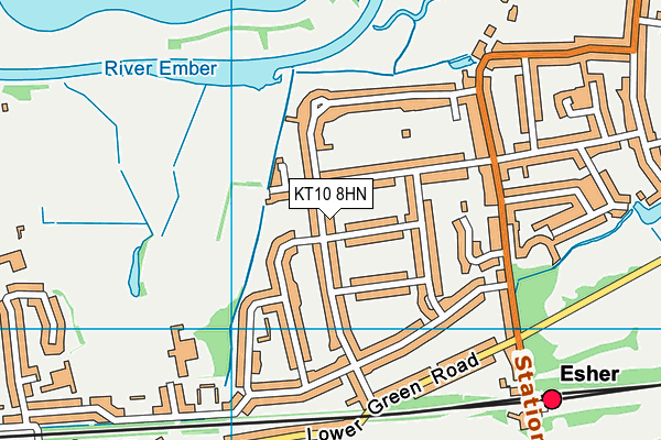 KT10 8HN map - OS VectorMap District (Ordnance Survey) KT10 8HN map - OS VectorMap District (Ordnance Survey)